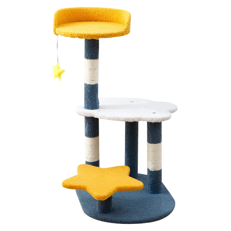 

Manufacturers Spot Three-story Five-post Starry Sky Cat Climbing Frame Cat Playhouse Cat Tower Tree