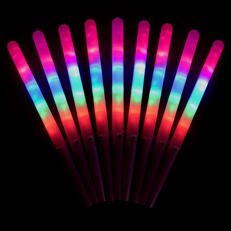 

Colorful LED Light Stick Flash Glow Cotton Candy Stick Flashing Cone For Vocal Concerts Night Parties led cotton candy stick