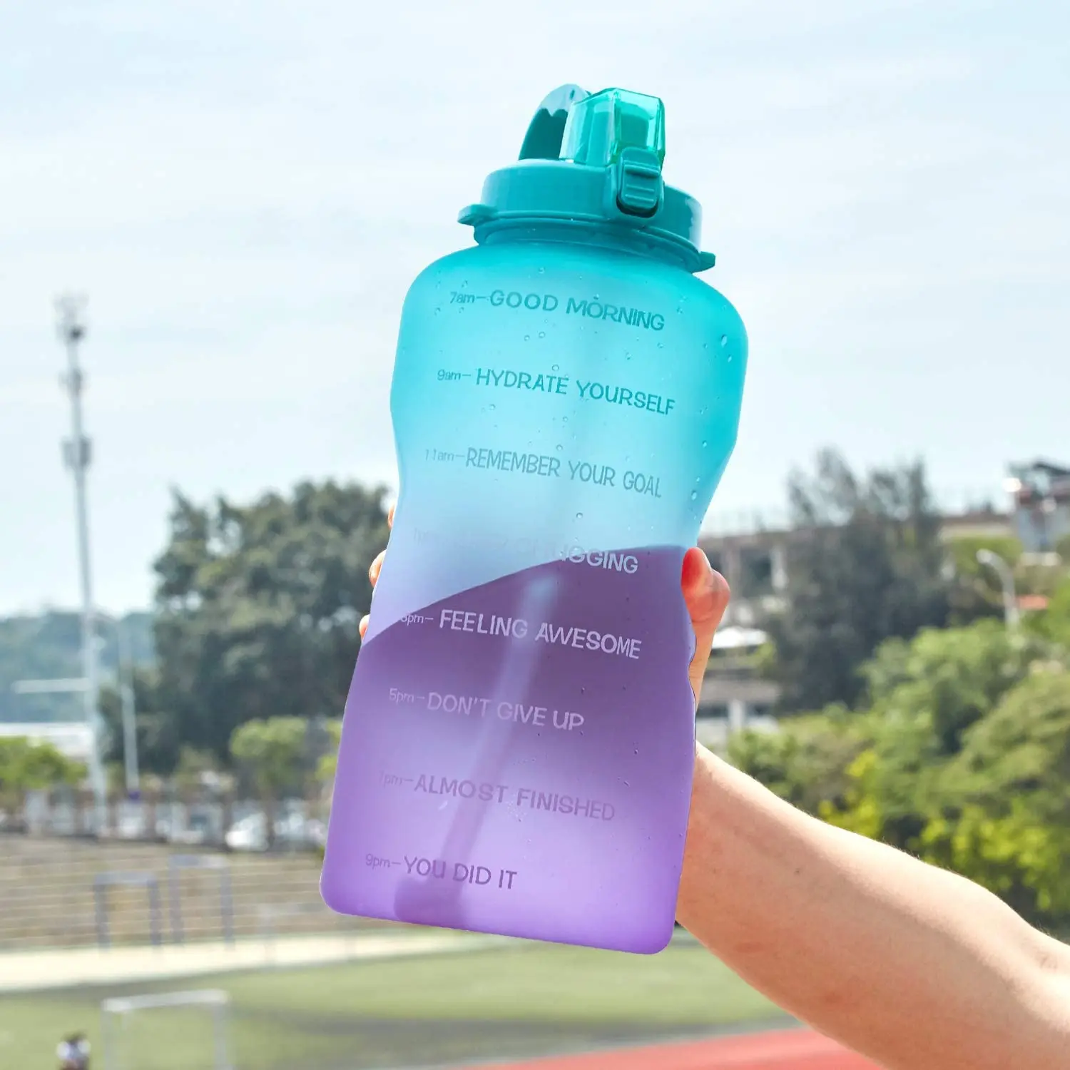 Gallon Water Bottle With Unique Timeline/measurements/goal Marked Times ...