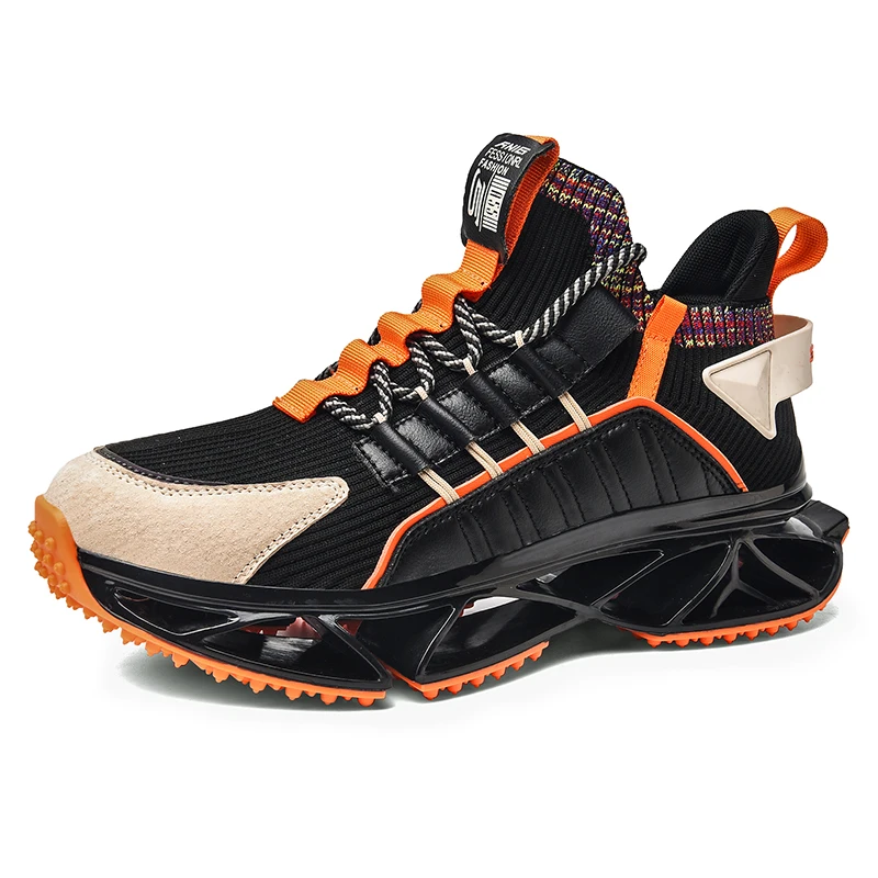 

New blade bottom trend joker fitness soft bottom shock absorption exercise running training shoes men casual sneakers