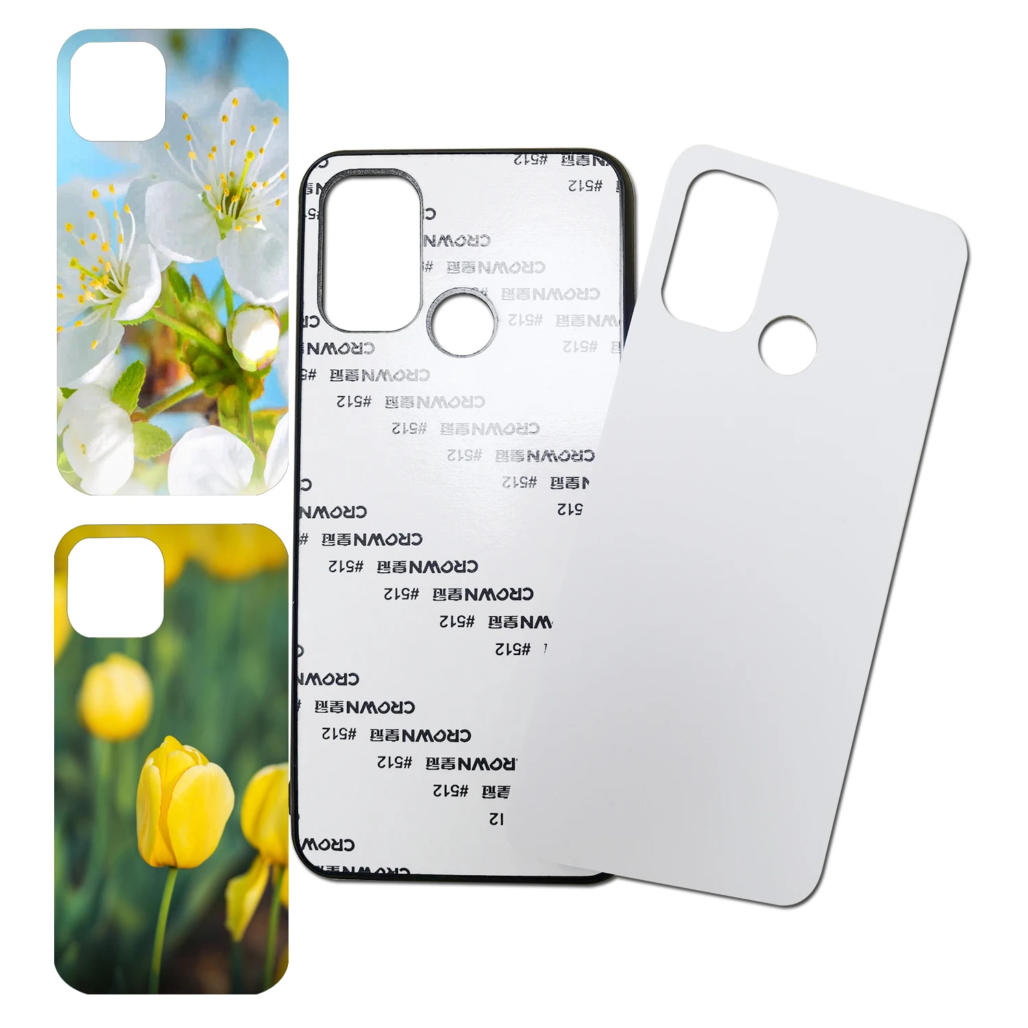 

2D Sublimation Blank Premium Phone Case With Aluminum For OPPO A53, Black