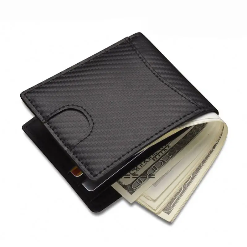 

AIYIYANG Factory Customized Carbon Fiber Leather Men's Wallet Leather Wallet Rfid Minimalist Men's Card Holder
