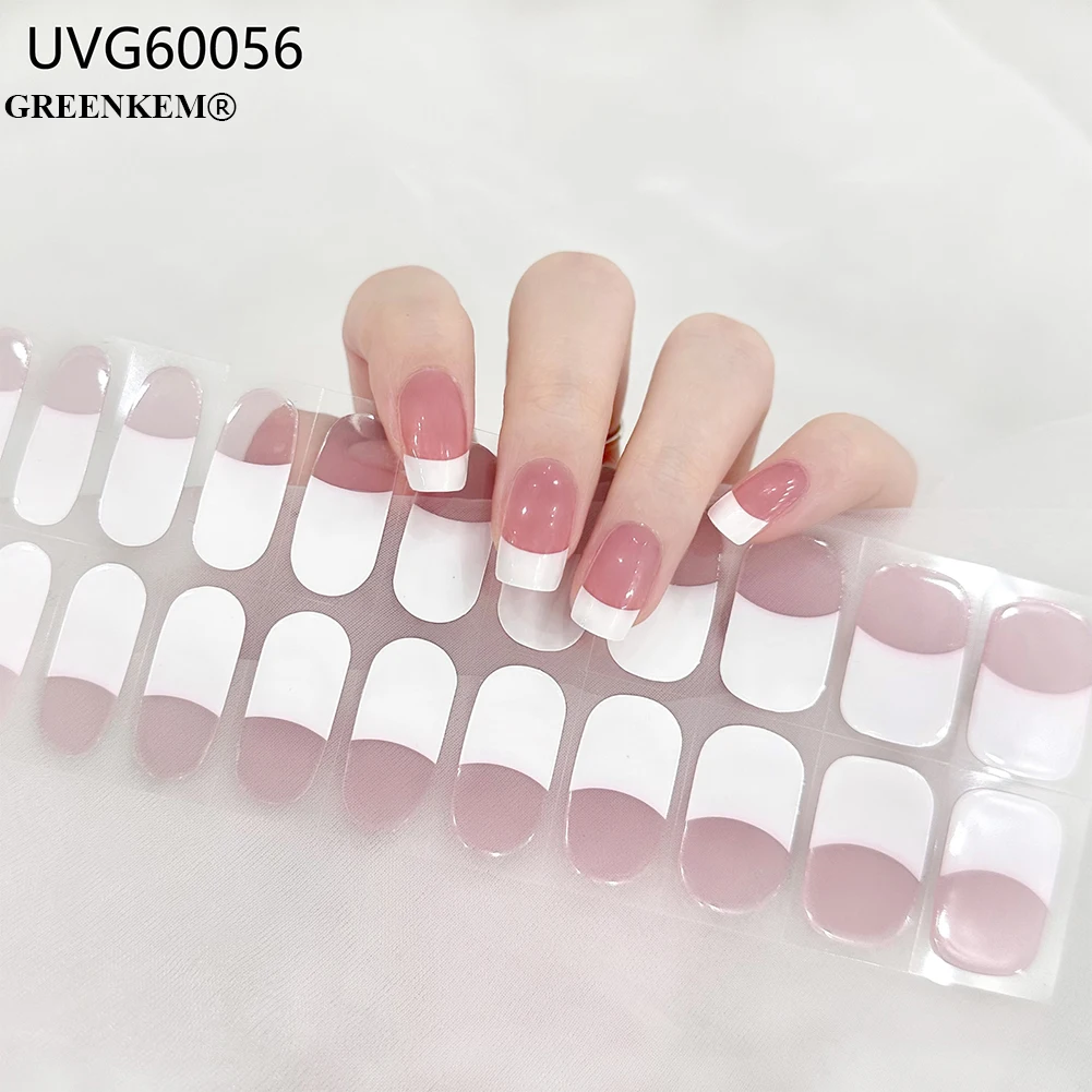 

Translucent Nude Gel Nail Art Patch Semi-Cured Half-Baked Phototherapy With The Lamp To Cure UV Nail Sticker