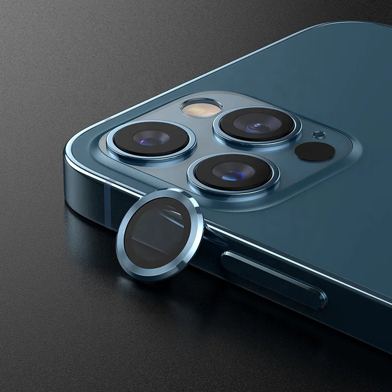 

Color Camera Lens Screen Protector for iPhone 11 Metal Individual Ring Lens Protector Glass for iPhone 12 13 pro max