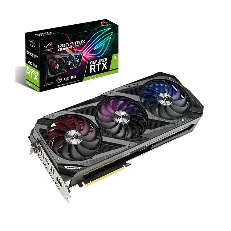 

ASUS ROG-STRIX-RTX3070-O8G-GAMING Graphics Card support OverClock with 8GB GDDR6 256 Bit ASUS ROG STRIX RTX 3070 Video Card