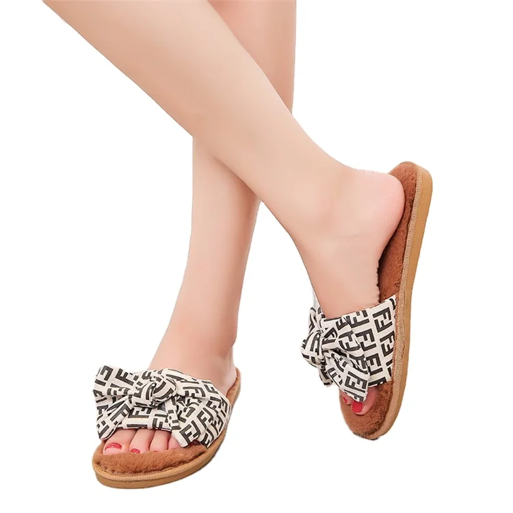 

Fashion Slippers Woman 2020 Soft Soled Leopard Plush Slippers Woman, As picture