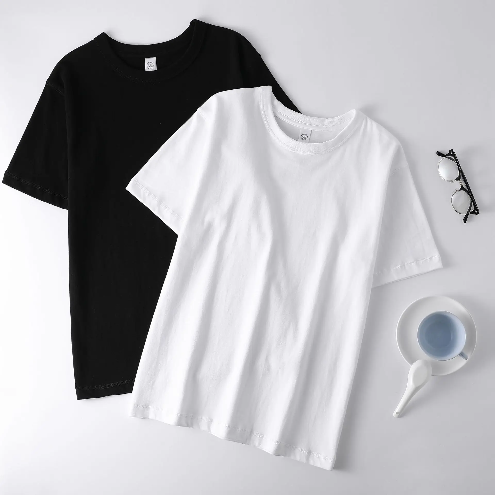 

2021 new t shirts design High-Quality Round Neck Men's Short Sleeve Breathable cotton Short Sleeve t.shirts, Black