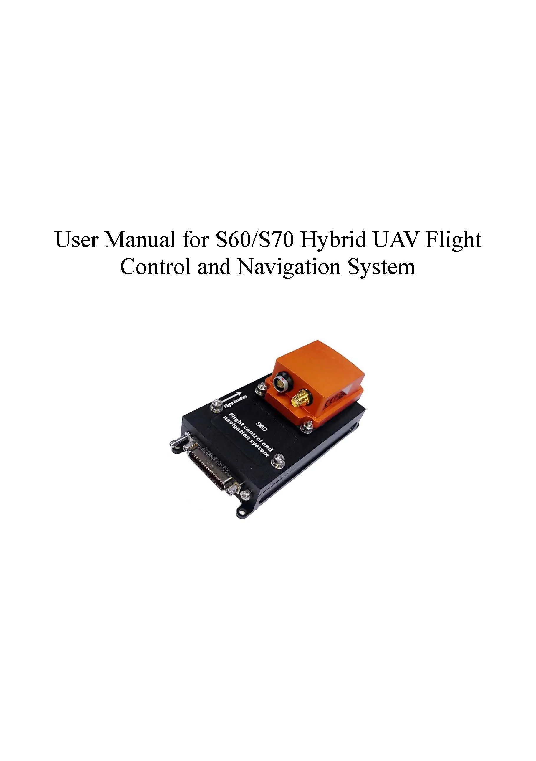 
S60 Flight control Flight control for UAV 