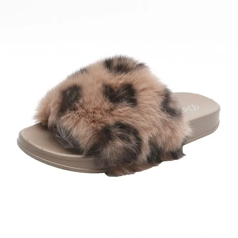 

Customize Slippers Slides Fur Slides New Arrivals Woman Big Fluffy Furry Ladies Slides Raccoon Fox Fur, White/black/pink