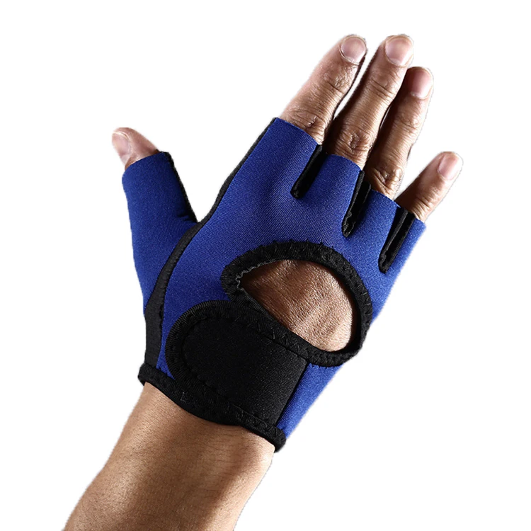 

Hot sale Wrist protector anti-skid weightlifting apparatus sport half-finger for outdoor activities, Blue