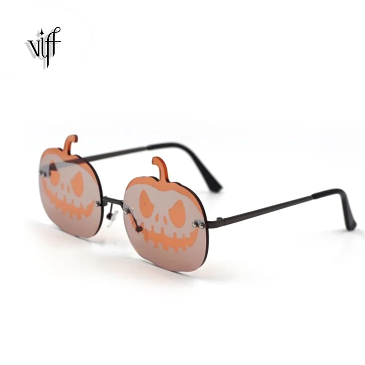 

VIFF HM21384 Festival Shock Ghost Glasses Hot Shein Seller Rimless Lunettes Gafa De Sol Halloween Pumpkin Sunglasses