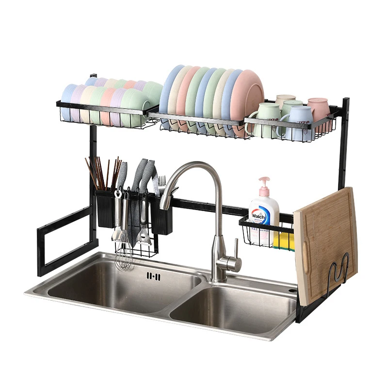 

Hot selling tier dish rack kitchen organizer dish drying rack over kitchen sink countertop storage holders & racks, Customized color