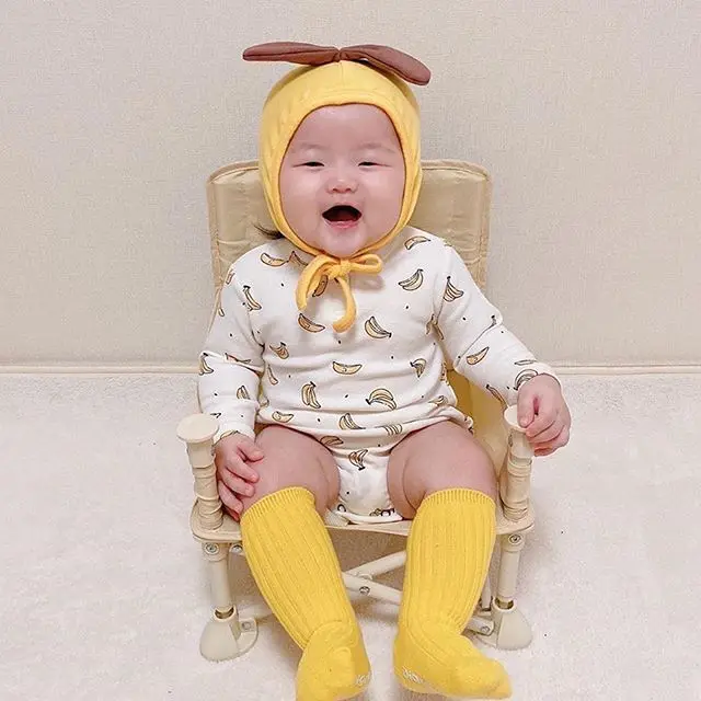 

Wholesale Cute Newborn Baby Clothes Long Sleeve Cotton Boys & Girls Baby Romper, Yellow, green, red, orange