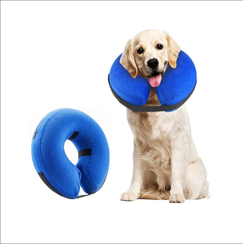 

Amazon Customized PVC Recovery Core Protective Cone Soft Neck Pet Inflatable Collar For Dogs And Cats, As pictures