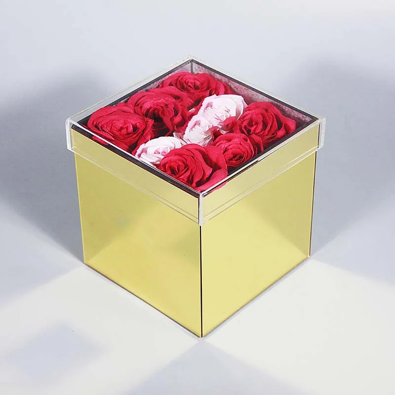 acrylic rose flower box