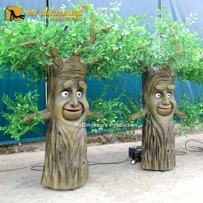 

MY Dino Artificial Tree Trunk Talking Tree Animatronic Talking Tree, Realistic color / customized