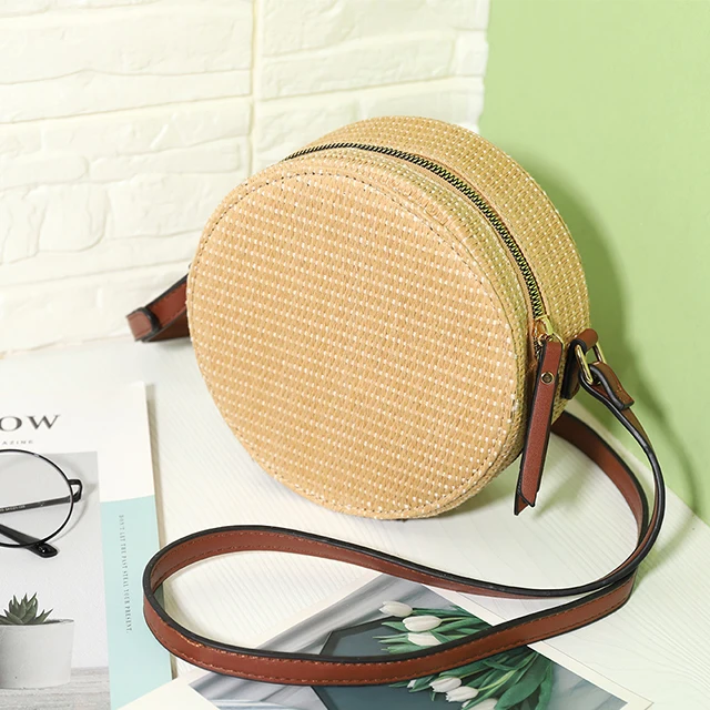 

2020 Wholesale new design straw bag lady women crossbody shoulder bag purses handbags