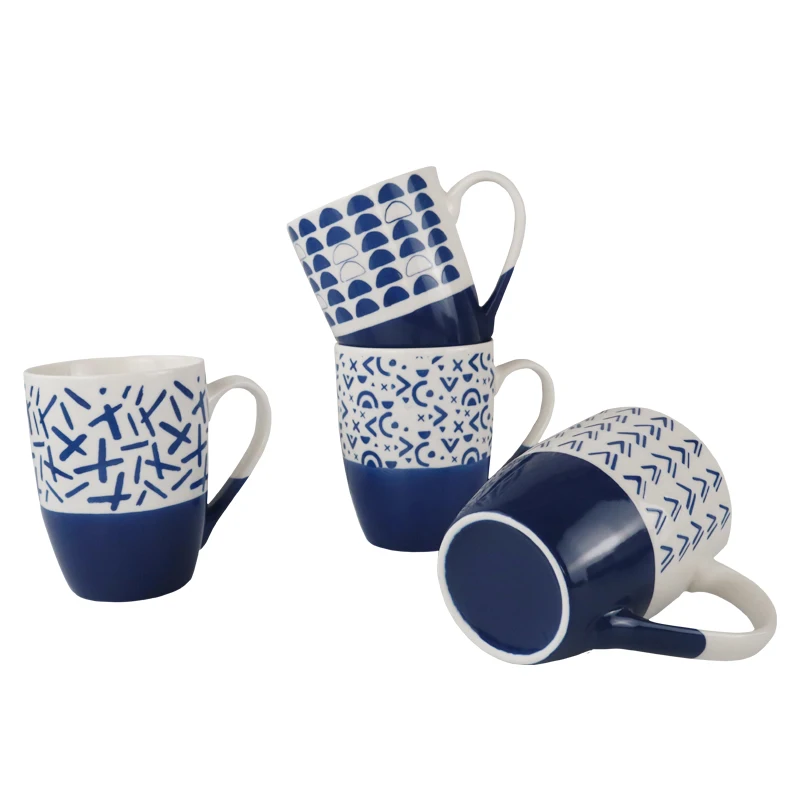 

Royal design Bone china ceramic floral mug custom Tea coffee mug, White color