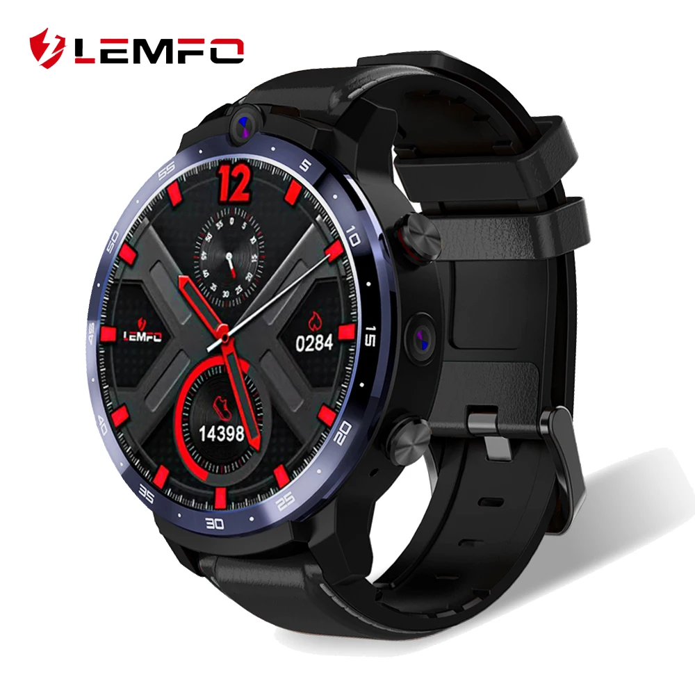 

2020 Newest lemfo lem12 Face ID 1.6 Inch Dual Camera LTE 4G Smart Watch Android 7.1 3GB 32GB 1800mah Battery Men Smartwatch