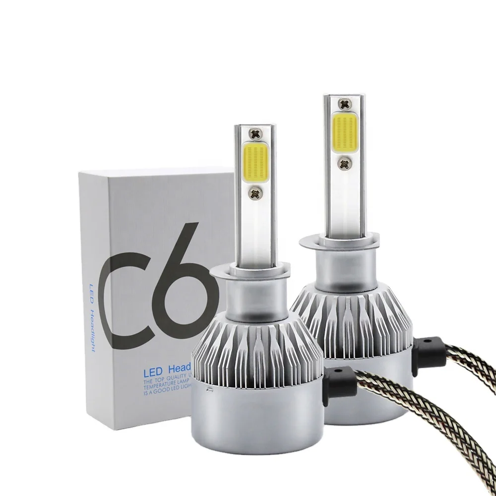 Hotselling led car headlight 36W led car light H1 H3 H7 H11 9005 9006 9012 880 5202 cob C6 led headlight