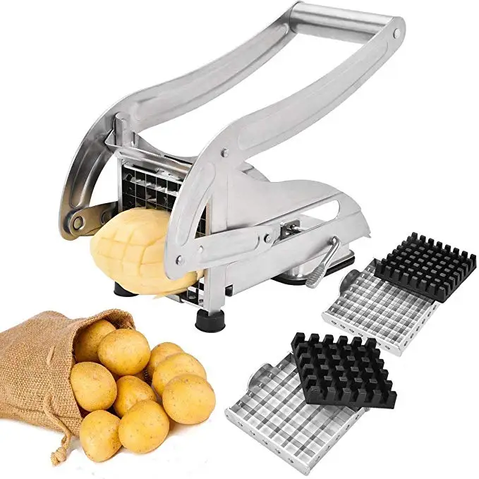 

Stainless Steel Meat Chips Slicer Potato Cutter Potato Slicing Machine Home Kitchen Tools Manual French Fries Cutter