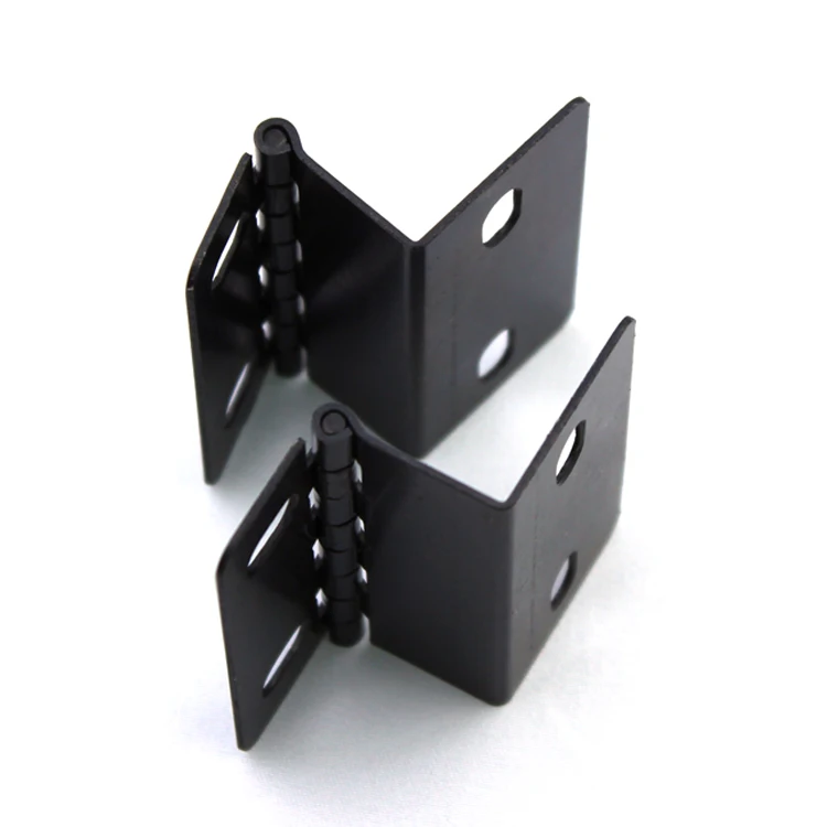 Black color iron material furniture flat folding locking 360degree invisible door hinges