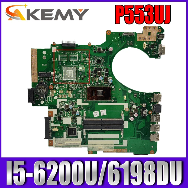 

Akemy P553UJ Laptop motherboard for ASUS P553UA P553U PRO553UJ PRO553U original mainboard I5-6200U/6198DU GM