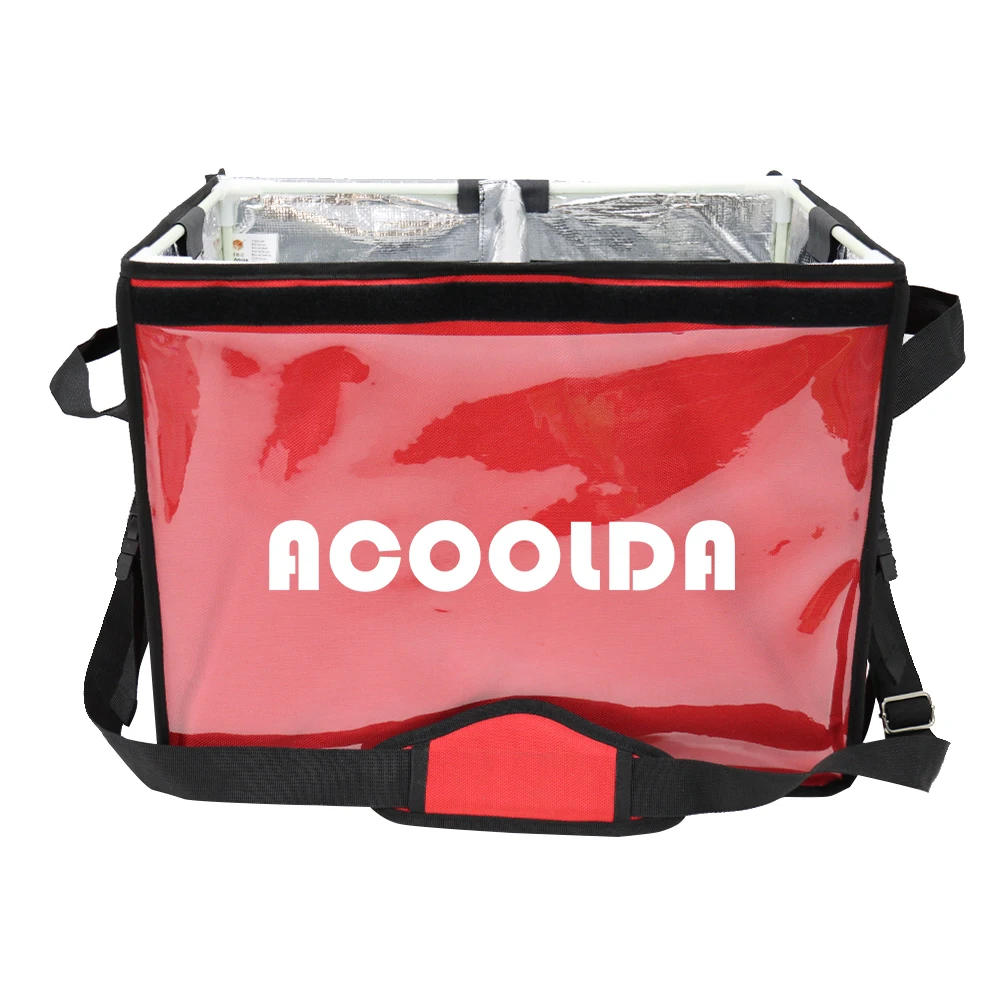 

Highly Durable Aluminum Foil Cooler Bag Food Delivery Backpack Thermal Insulated Groceries Pizza Bag, Customized color