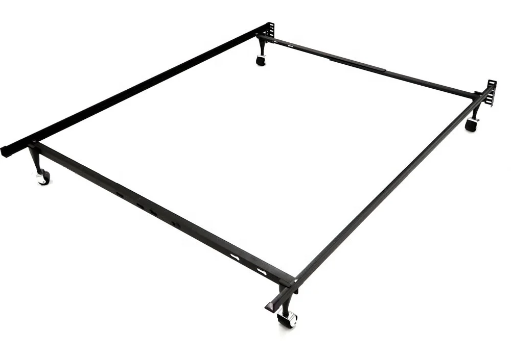 
Adjustable bed frame with 4 legs with rug rolloer or plastic glide Twin/Full size 