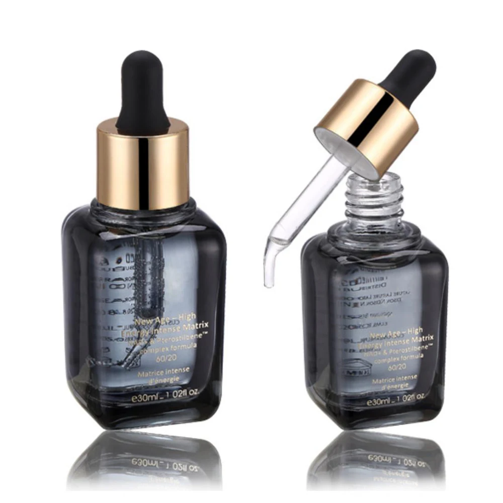 Wholesale Black Serum Bottle Square Dropper Bottle 30ml For Cosmetic Facial Oil - Buy Square ...
