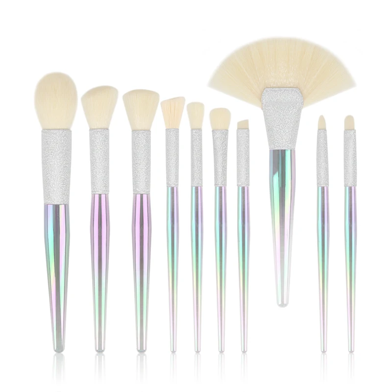 

10pcs private label beauty cosmetic tools foundation eyes vegan makeup brush, Pink