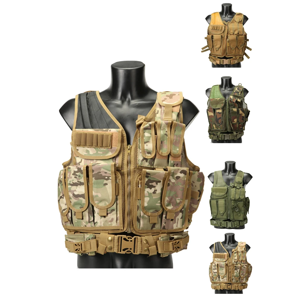 

Sturdyarmor Multifunctional Outdoor Adjustable Stock Molle Mesh Amphibious Camo Tactical Hunting Vest