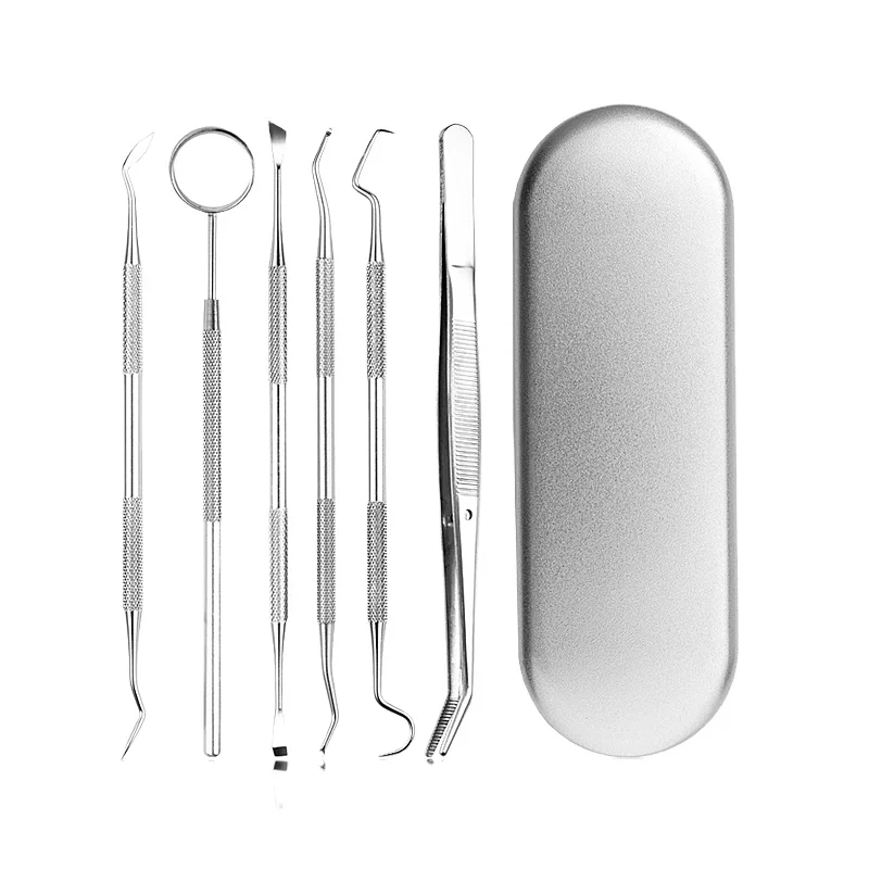 6 Stainless Steel Teeth Scraper/teeth Cleaning Tool and Oral Oral Tool Set