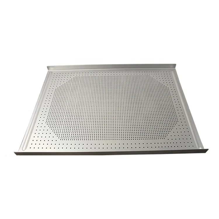 

U-shaped Rectangle 1.5mm Thickened Aluminum Bakery Trays Perforated 600 x 400 BBQ Tray Frozen Tray Baking Pan with Air Holes