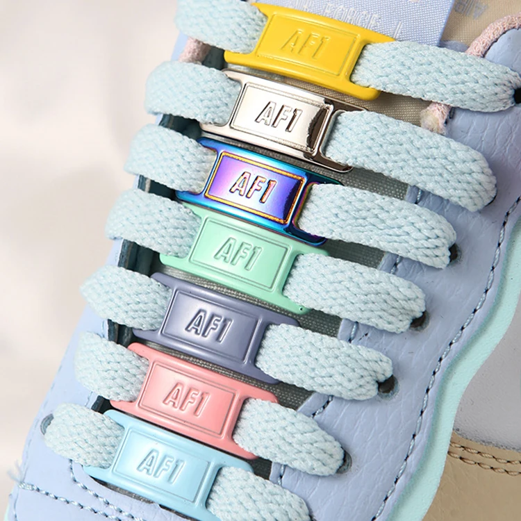 

2021 Manufacturer custom logo designer fashion cheap ladies women metal charms silver shoe laces buckle for sneaker, Pantone color is available