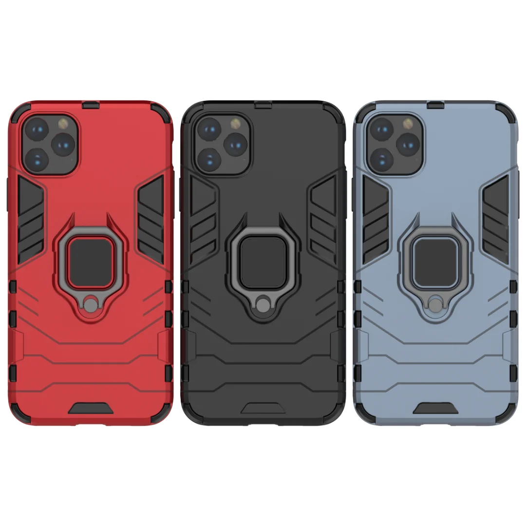 

For Iphone 11/11 pro/11 pro max Case Shockproof Magnetic Ring Stand Cover, As pictures