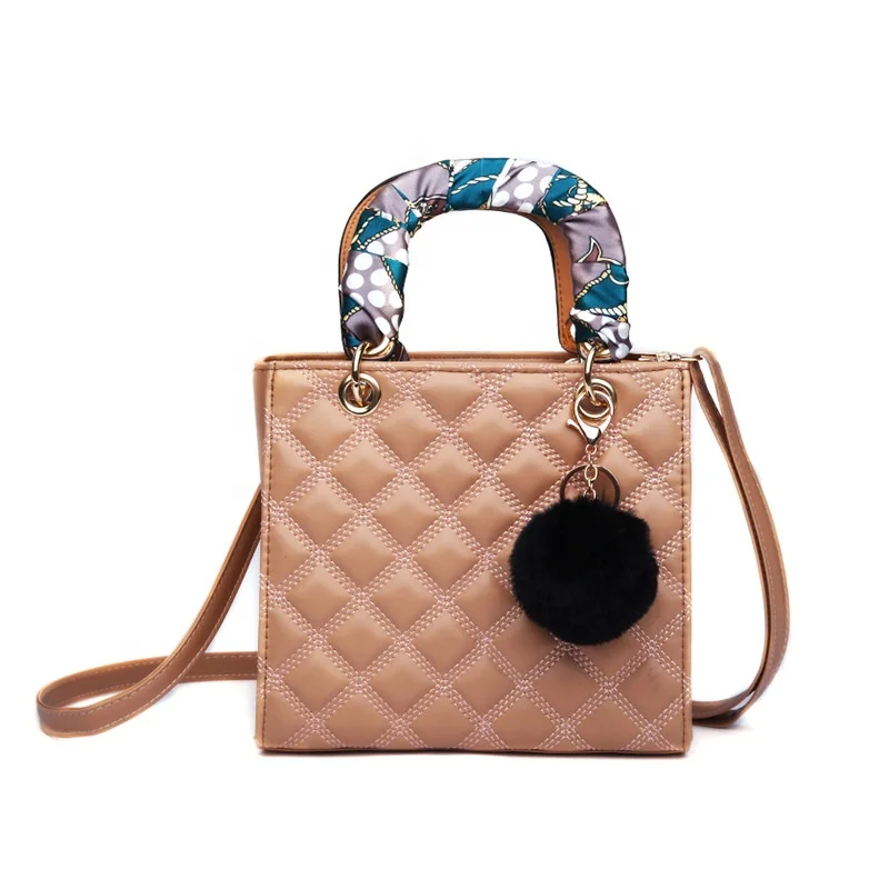 

Fashion Summer Quilted PU Leather Purse and Bags Cross Chain Shoulder Messenger Handbags Women Tote Bag Small Handbag Scarf