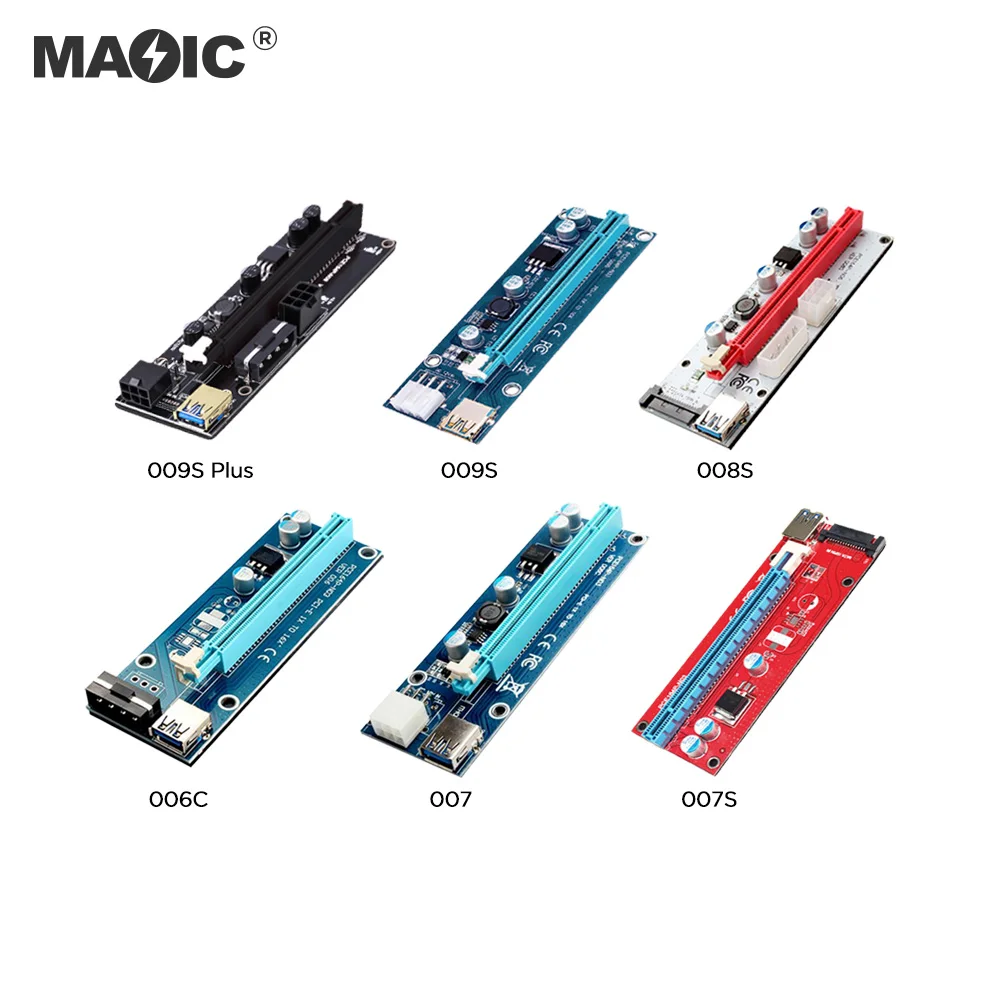 

Computer accessories USB 3.0 cable blue pci-e 1x to 16x PCIE graphics adapter cards pci riser 009s for bitcoin minner mining