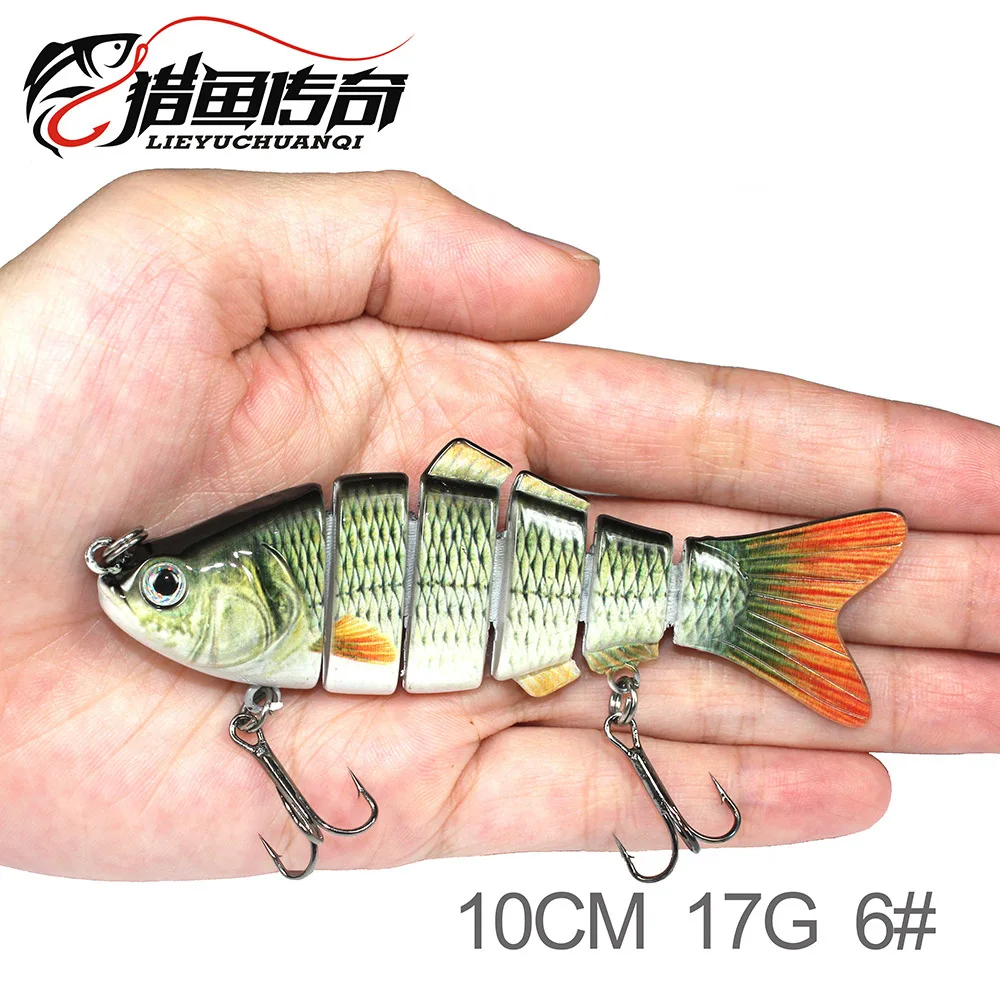 

Wobblers Fishing Lure 6 Segments Swimbait Crankbait Slow sinking 10cm 19g Isca Artificial sea Fishing Multi jointed Section Bait