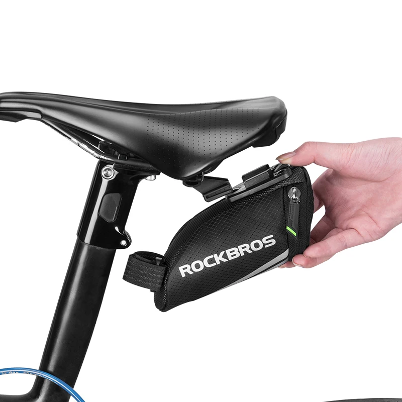 

ROCKBROS Mini Rear Bike Saddle Bag Portable Reflective Tail Seatpost Nylon Cycling Bike Bicycle Bag Package MTB Bike Accessories, Customized