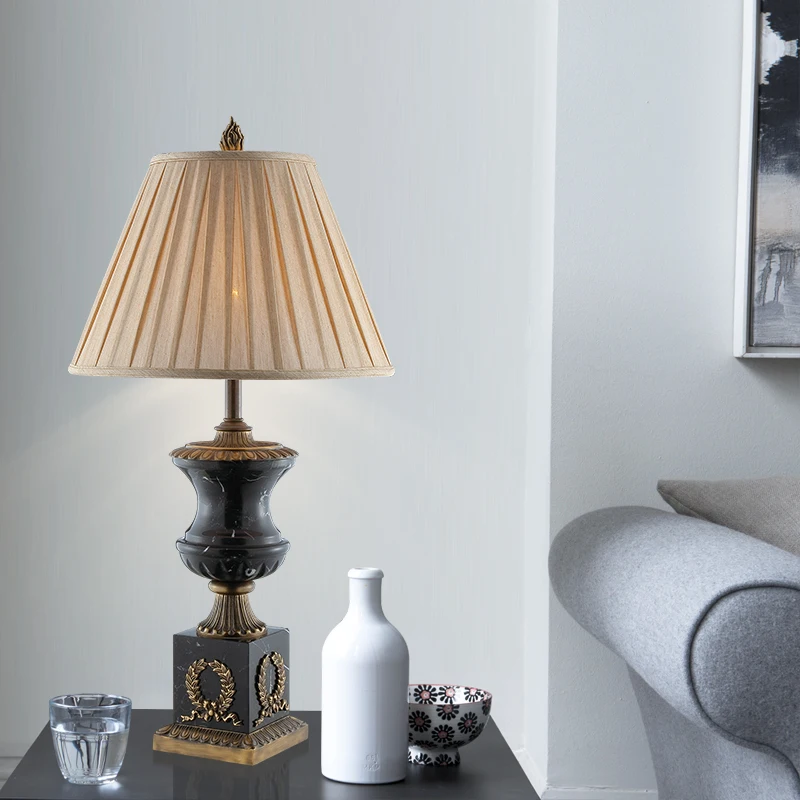 brass table lamp