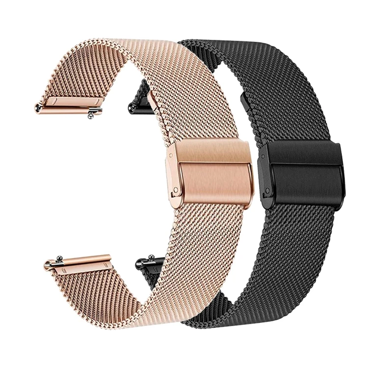 

20mm 22mm stainless steel watch Band For Samsung watch 46mm 45mm S3 Huawei Amazfit BIP Smartwatch strap Luxury fashion Wristband