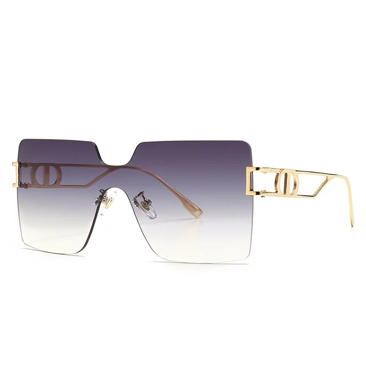 

2020 New arrival fashion retro men glasses square one piece frameless women sunglasses, Customized