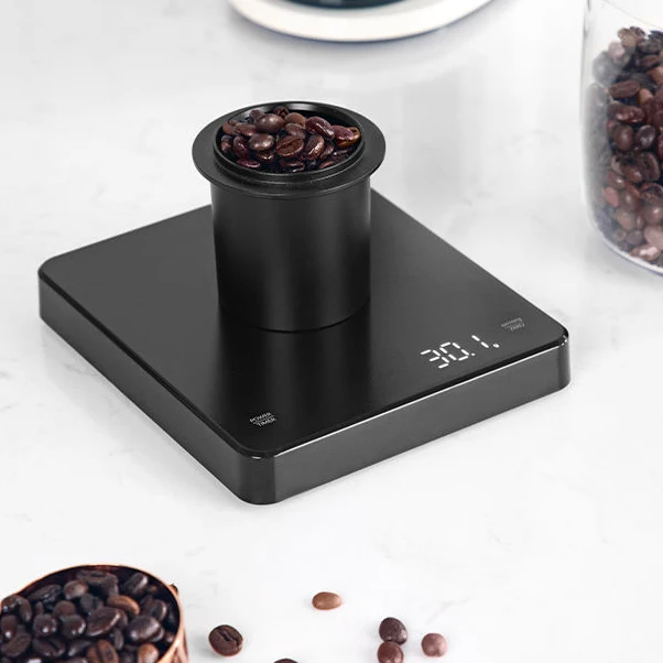 High Accuracy 0.1g/3kg Touch Screen Digital Coffee Scale LED Display Tare Function Eco-Friendly ABS Material Europe Style 2 AAA