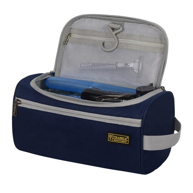 

custom toiletry bag for men or women waterproof travel for hanging, Black