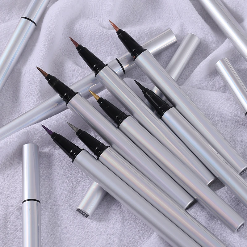 Empty Eyeliner Tube Container,Wholesale Eyeliner Pen Tube Packaging,Rose Gold Rainbow Glitter