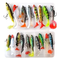 

TOMA artificial plastic swim bait kit lead jig head soft fish lure for bass fishing