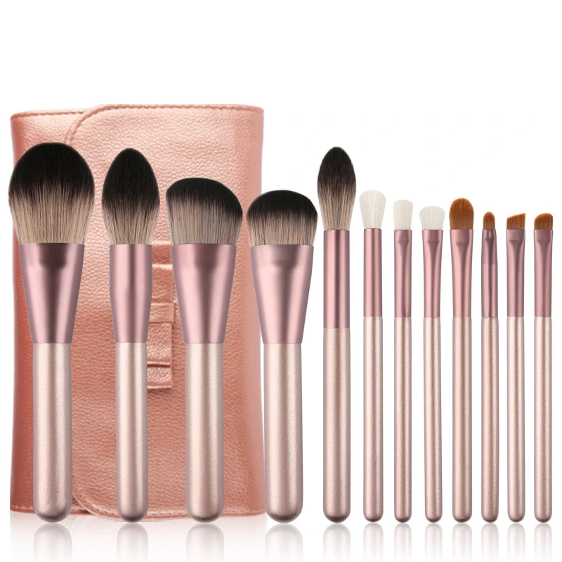 

12PCS Makeup Brushes Rose Gold Profession Foundation Powder Eye Shadows Makeup Brushes Tool Makeup Kit