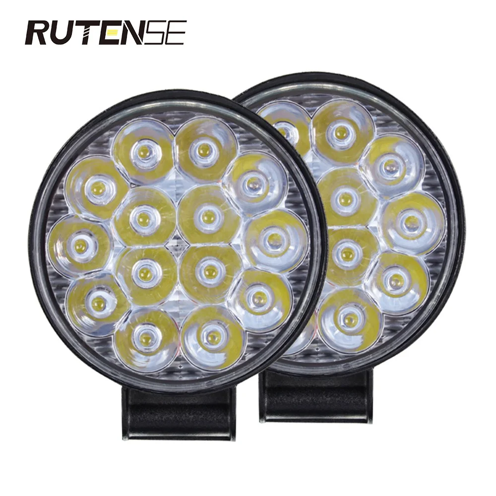 RUTENSE Wholesale 42w mini round LED work light 3 inch waterproof led headlight 6000k spotlight driving light 12v