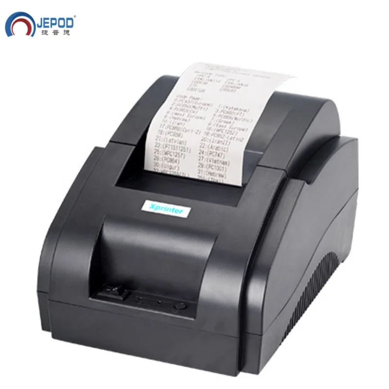 

JEPOD XP-58IIH high speed 80mm thermal printer could print logo 3 input pos printer kitchen printer, Black/white
